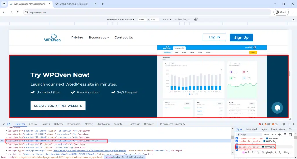 ¿Cómo inspeccionar elementos en Chrome, Safari y Firefox? 20 Change the "background-color