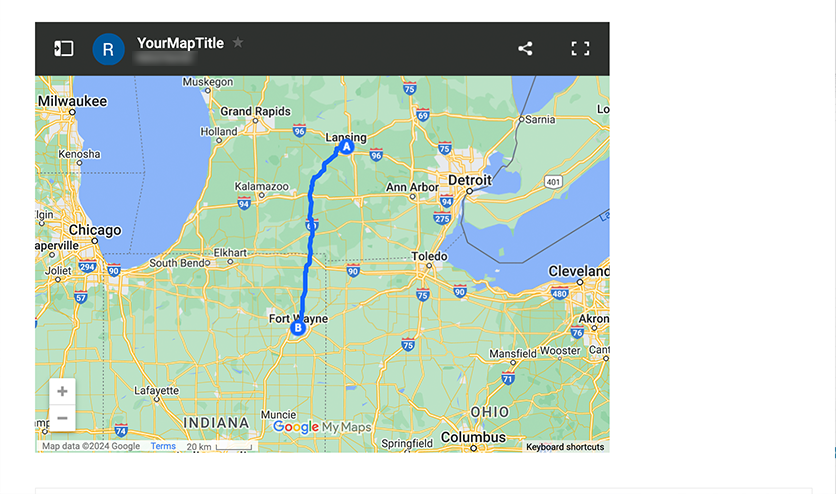 Cómo insertar Google Maps en WordPress: 3 métodos rápidos 15 Preview of the embedded map in WordPress site