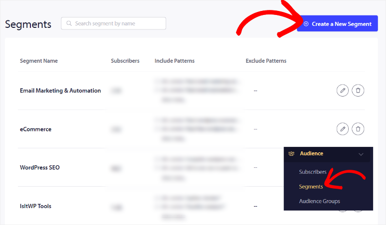 pushengage-buat-segmen baru - IsItWP - Detektor Tema WordPress Gratis pushengage create new segment