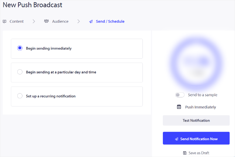 kirim-baru-push-broadcast-pushengage - IsItWP - Detektor Tema WordPress Gratis send new push broadcast pushengage