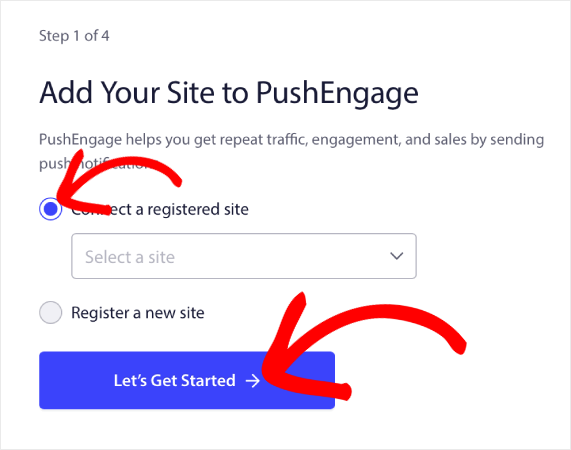 pushengage-connect-to-a-registered-site - IsItWP - Detektor Tema WordPress Gratis pushengage connect to a registered site