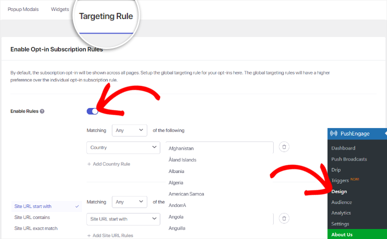 aturan penargetan pushengage - IsItWP - Detektor Tema WordPress Gratis pushengage targeting rules