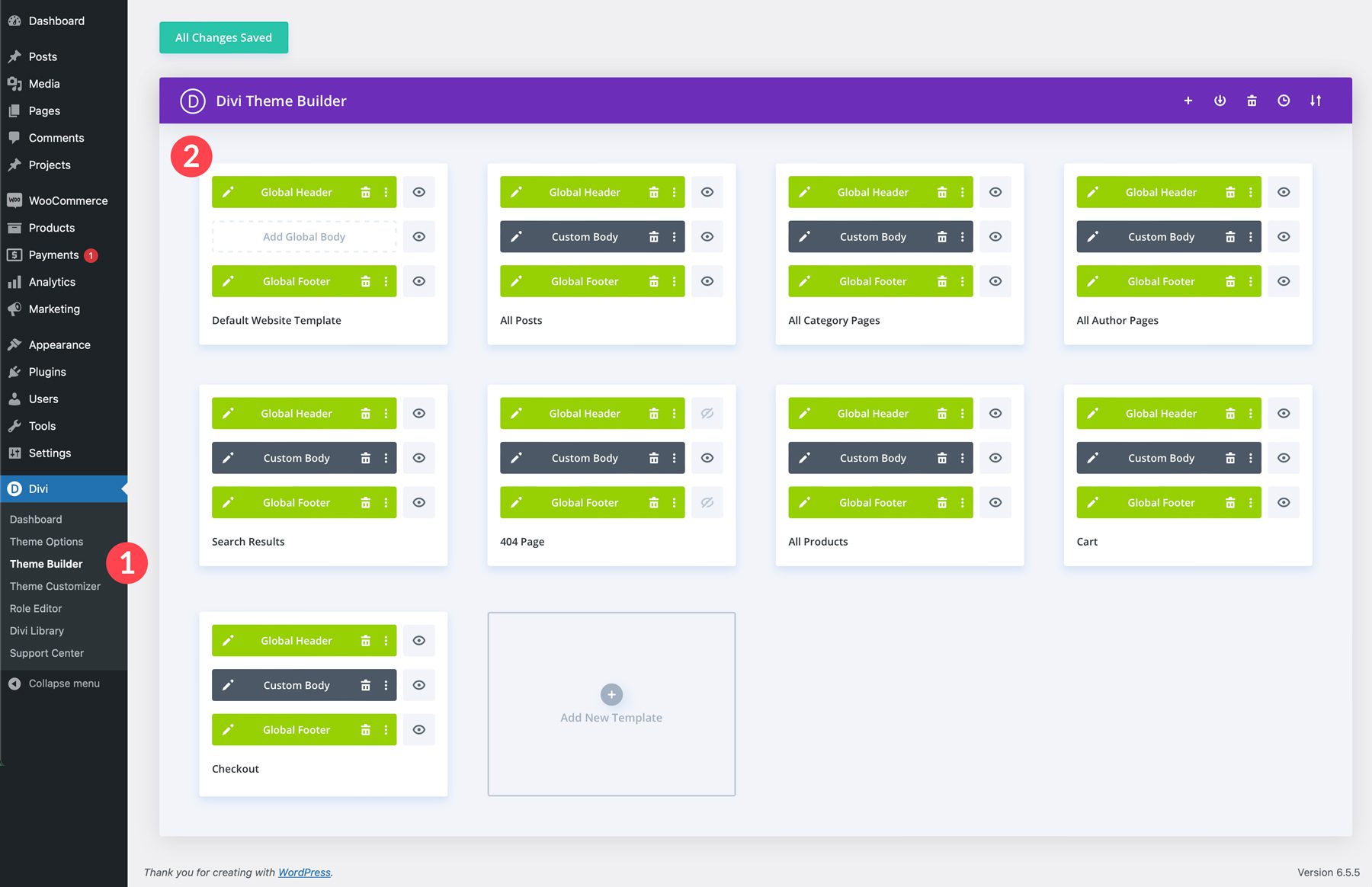 Site de start financiar pentru Divi