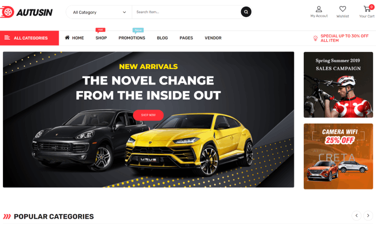 12 najlepszych motywów i szablonów WordPress dotyczących akcesoriów samochodowych 7 autosin