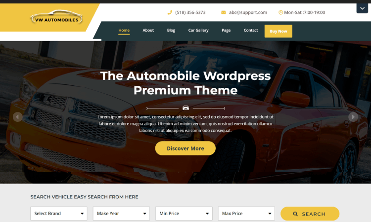 12 najlepszych motywów i szablonów WordPress dotyczących akcesoriów samochodowych 5 car dealership