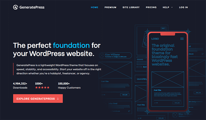 Cele mai bune 10 teme WordPress multifuncționale 2024 9 generatepress 51