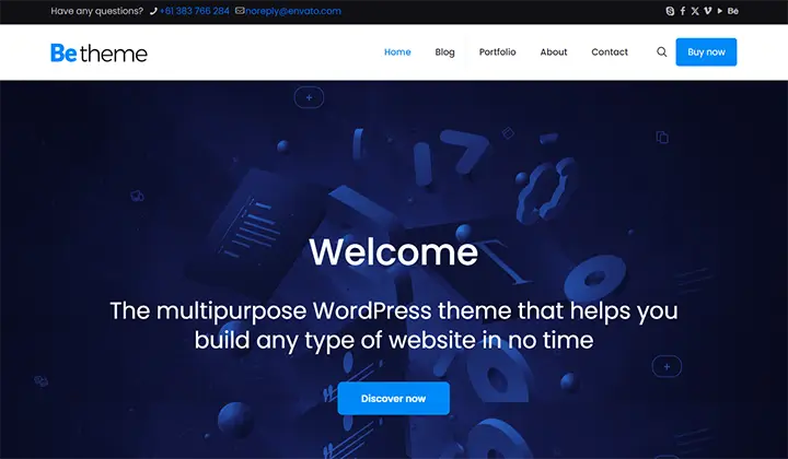 Cele mai bune 10 teme WordPress multifuncționale 2024 11 betheme 2135