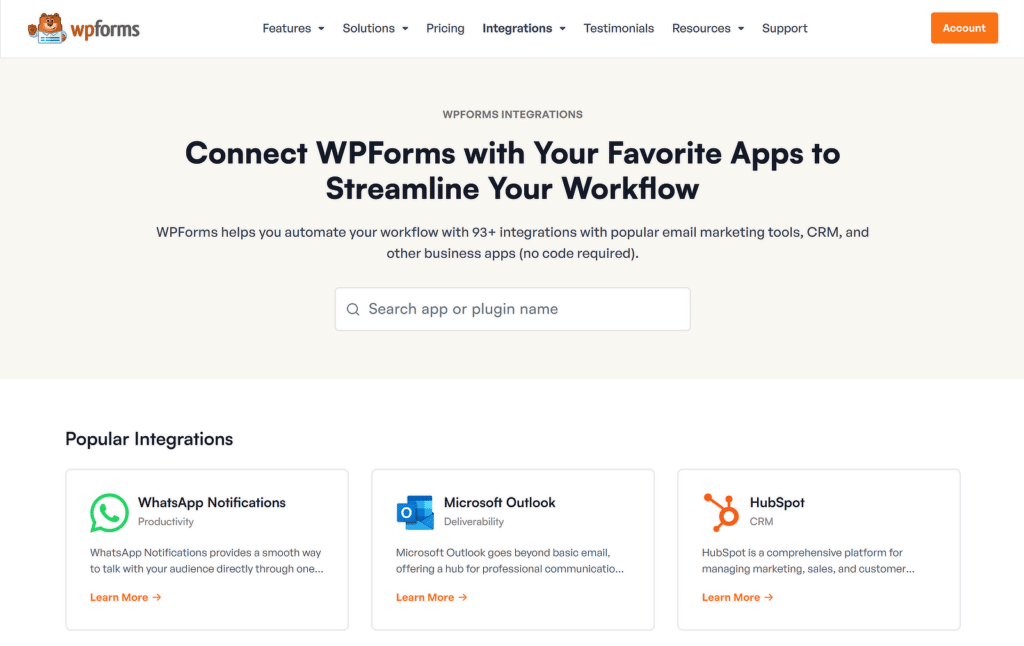 تكاملات wpforms - WPForms wpforms integrations