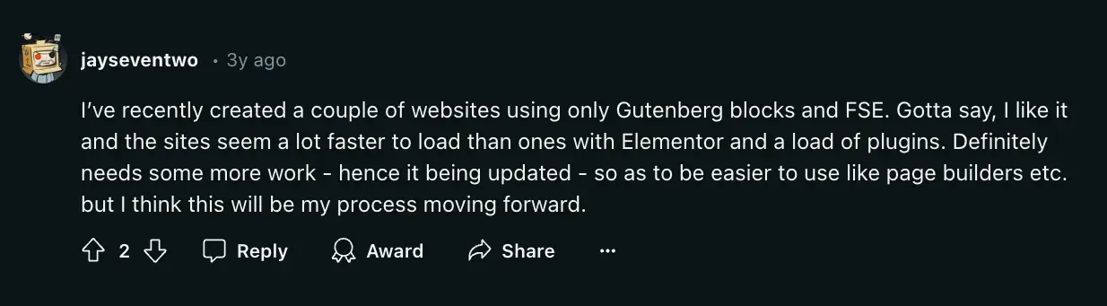 ความคิดเห็นของ Gutenberg กับผู้สร้างเพจ 2