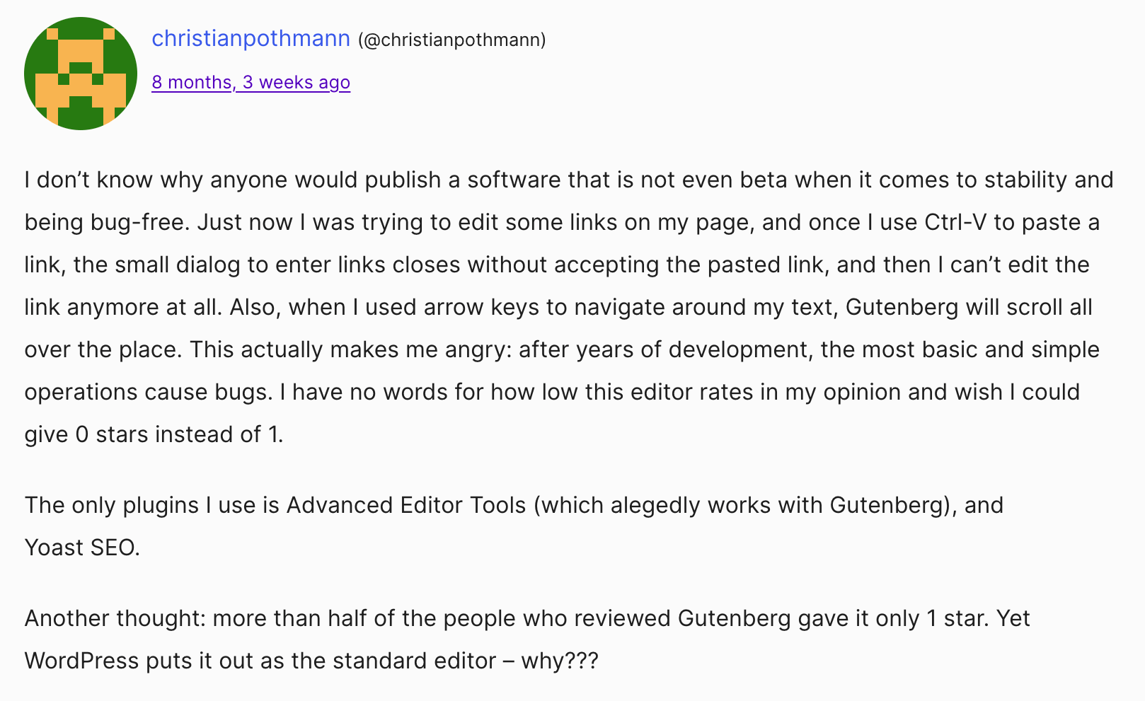 ความคิดเห็นของ Gutenberg เกี่ยวกับข้อบกพร่อง 2