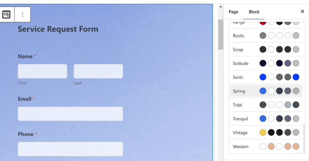 Tema de primavera de WPForms - WPForms WPForms Spring theme