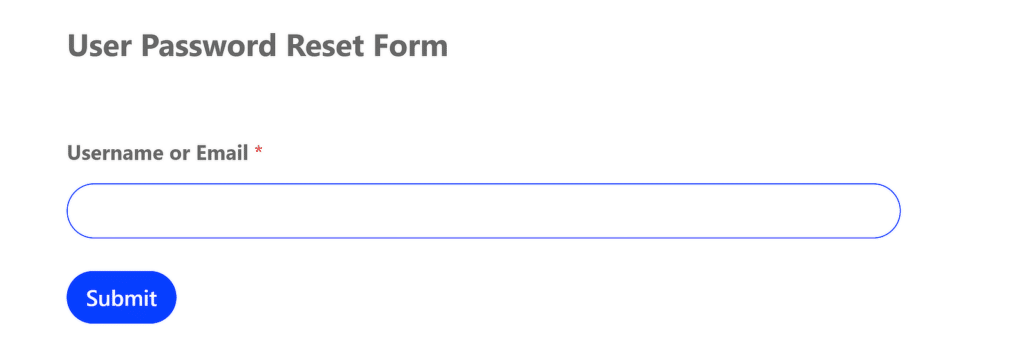 Templat Formulir Reset Kata Sandi - WPForms Password reset form template