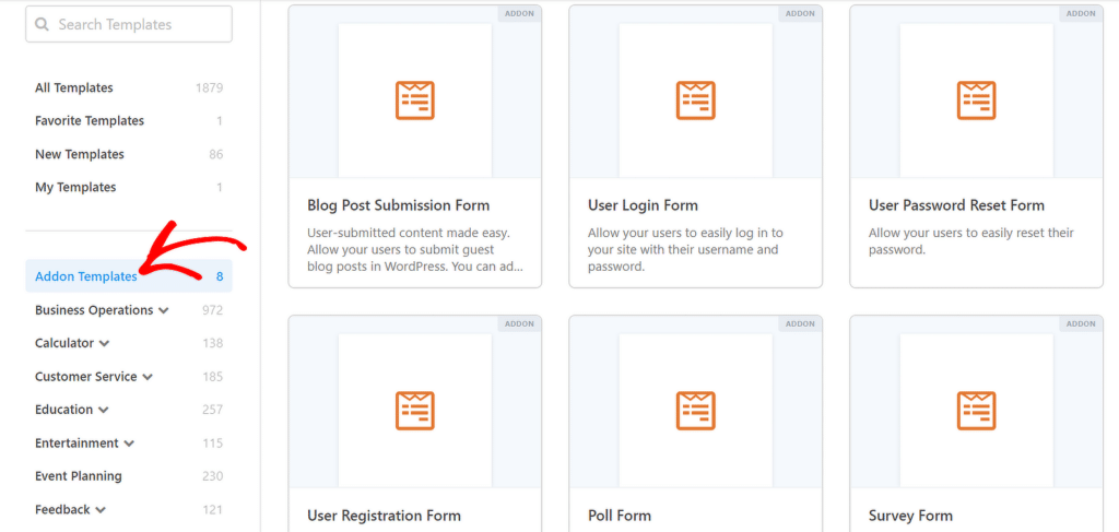 Templat Addon WPForms - WPForms WPForms addon templates