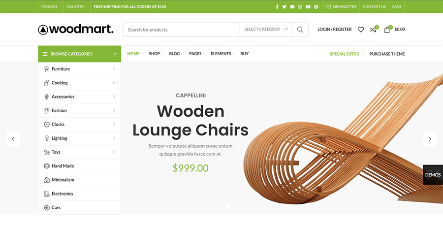 9+ temi e-commerce più popolari per WordPress nel 2024 10 woodmart 31