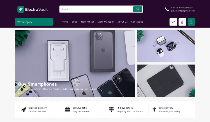 9+ temi e-commerce più popolari per WordPress nel 2024 3 electrovault 83013