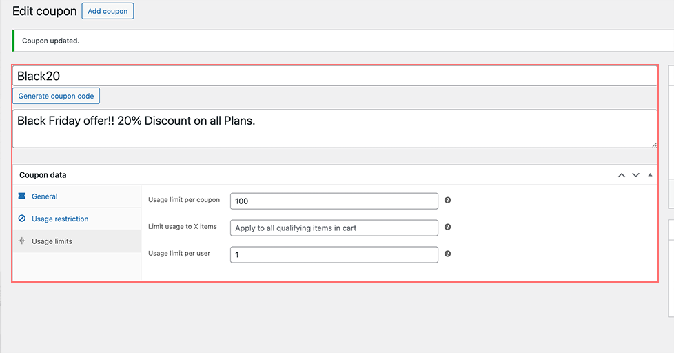 Como criar cupons Woocommerce? (Um guia passo a passo) 7 Usage Limit in Woocommerce Coupons