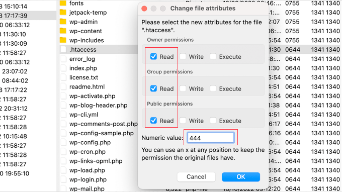 كيفية إيقاف WordPress من الكتابة فوق ملف .htaccess؟ 7 Set file attributes in the .htaccess file to read-only.
