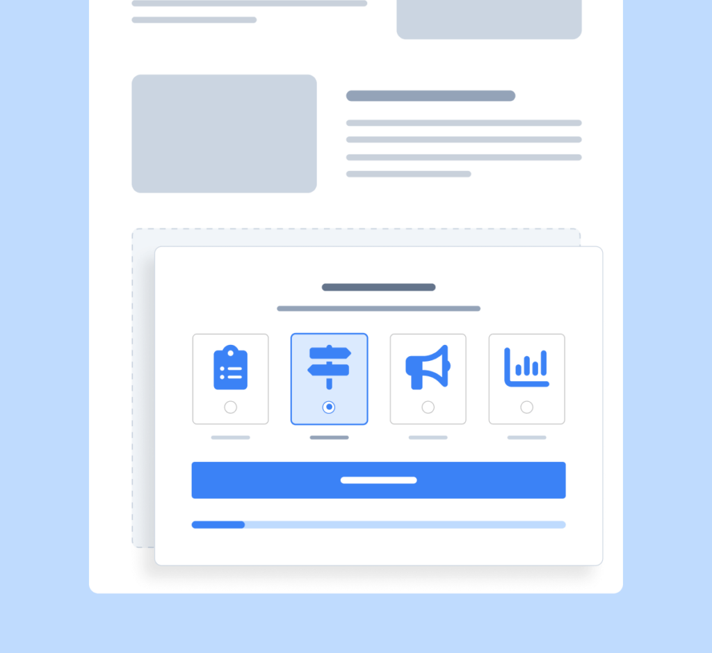 رسم توضيحي لتضمين نموذج عميل محتمل على صفحة ويب - WPForms Illustration of embedding a lead form on a webpage