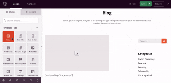 seret dan lepas di seedprod - IsItWP - Detektor Tema WordPress Gratis drag and drop in seedprod