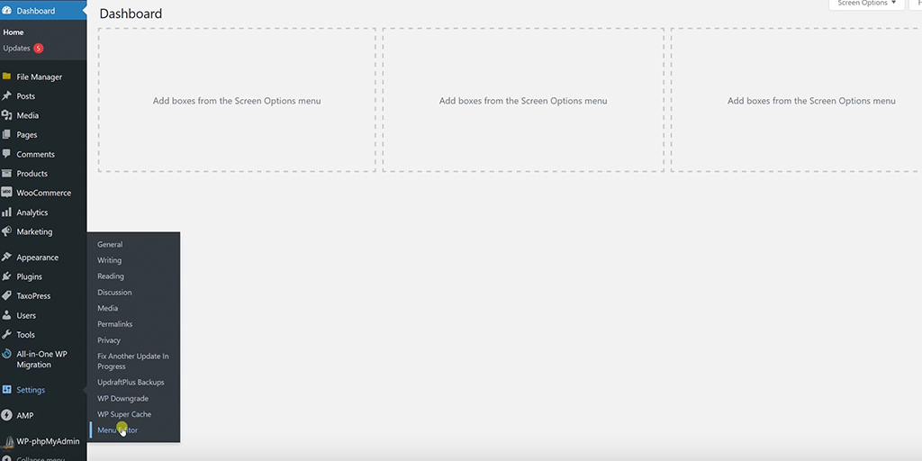 Come riordinare le voci del menu di amministrazione in WordPress? 4 Menu Editor