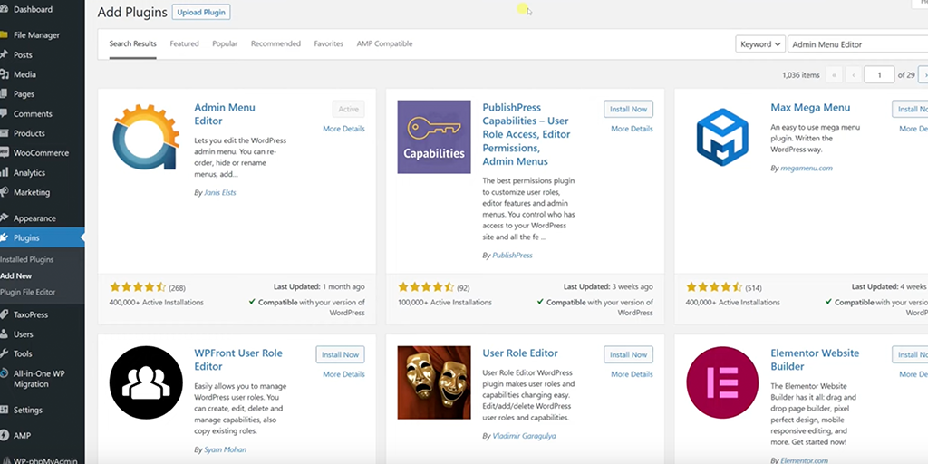 Come riordinare le voci del menu di amministrazione in WordPress? 3 Installing Admin Menu Editor