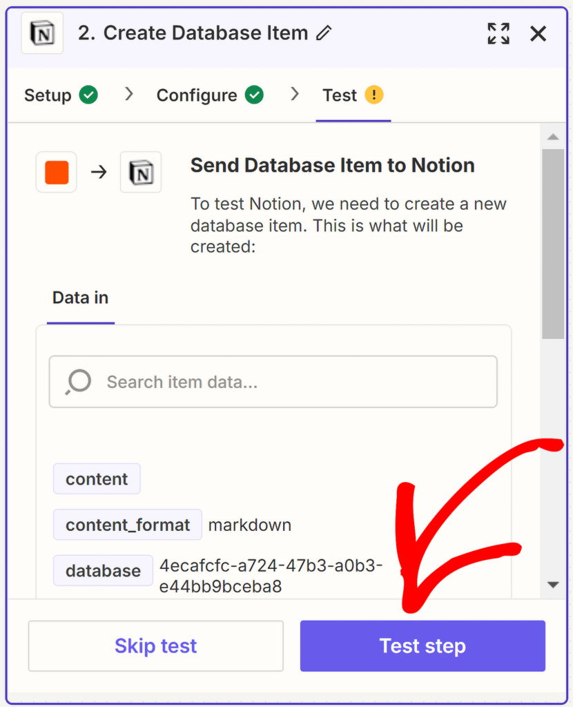 اختبار التكامل Zapier - WPForms test integration zapier