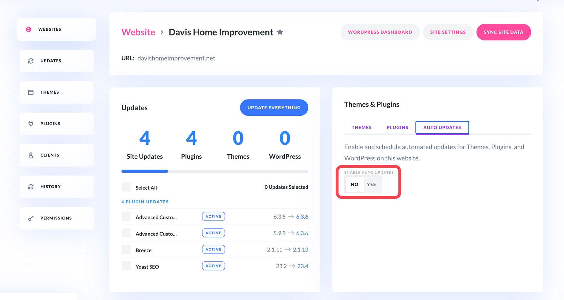 aktifkan pembaruan otomatis di WordPress
