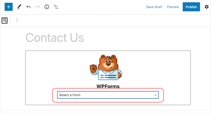 如何将 Cloudflare Turnstile 验证码添加到 WordPress 18 WPForms block showing dropdown options