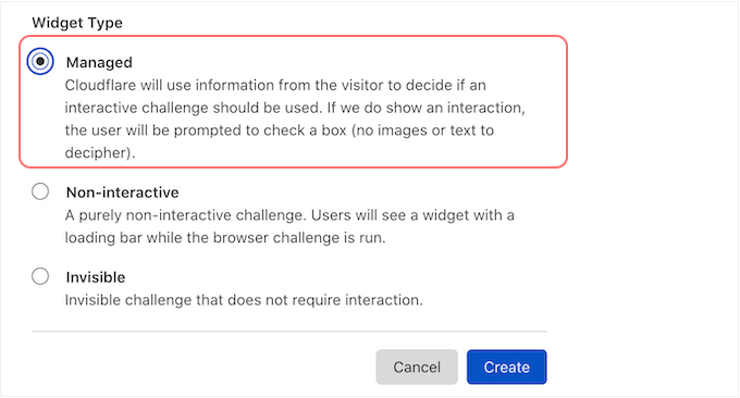 如何将 Cloudflare Turnstile 验证码添加到 WordPress 9 Choose the Type of CAPTCHA options available