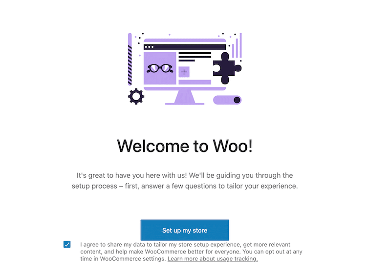 Assistente para lançar sua loja - Fonte: assistente WooCommerce