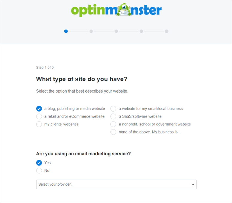 optinmonster-setup-wizard — IsItWP — бесплатный детектор тем WordPress optinmonster setup wizard