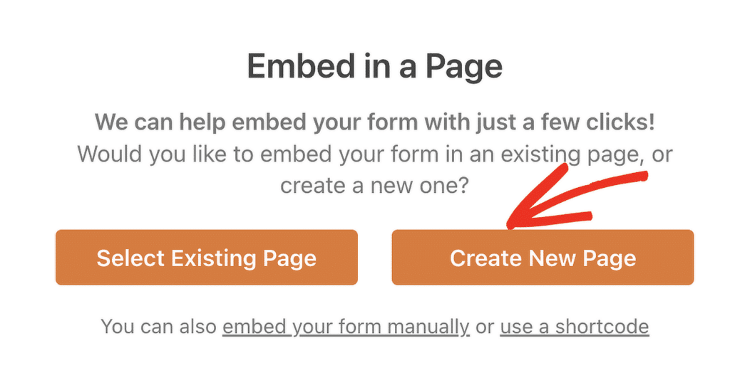 새 페이지 만들기 - WPForms create new page