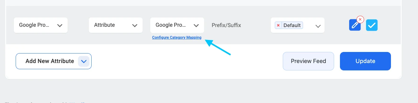 ตั้งค่าการแมปหมวดหมู่ของ Google
