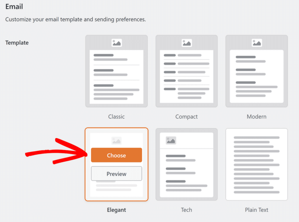 Templat Email Elegan - WPForms elegant email template