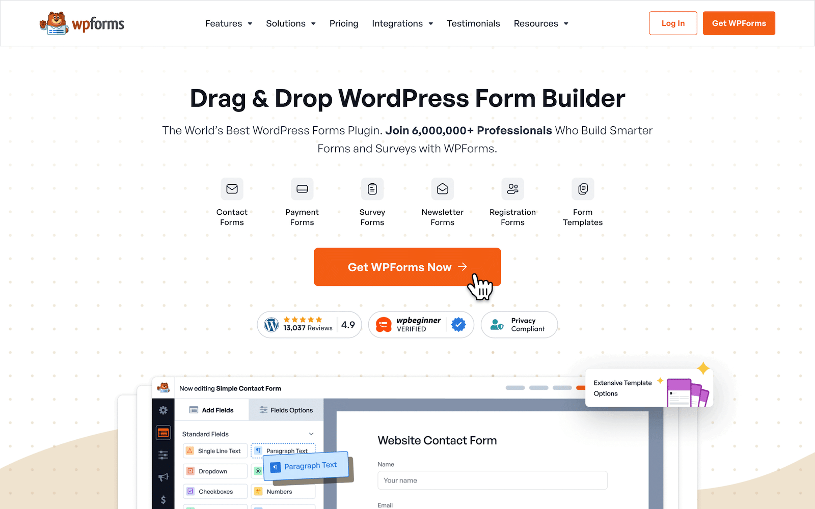Situs Web WPForms - WPForms The WPForms homepage