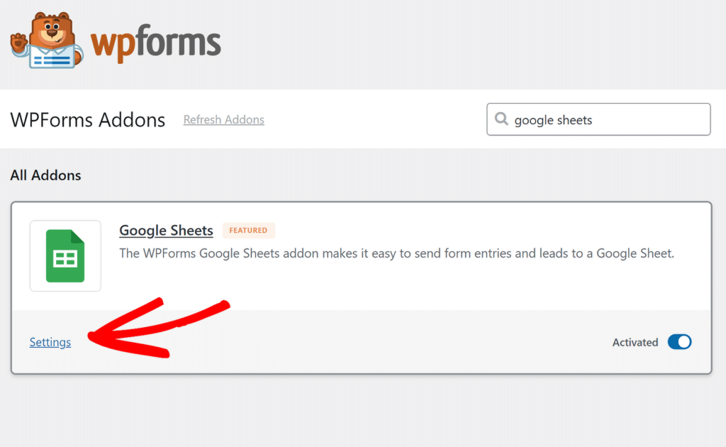 Google E-Tablolar Ayarları - WPForms google sheets settings