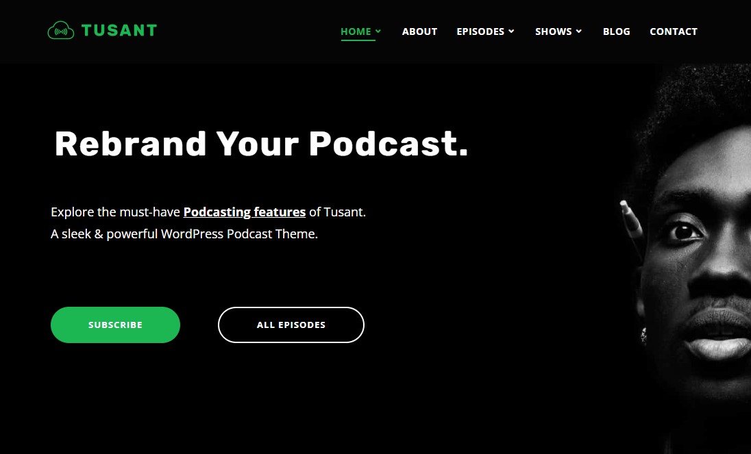 Tusant - Tema de podcast WordPress