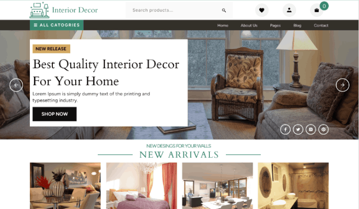 7 najlepszych motywów WordPress do podłóg i płytek 5 Interior design studio