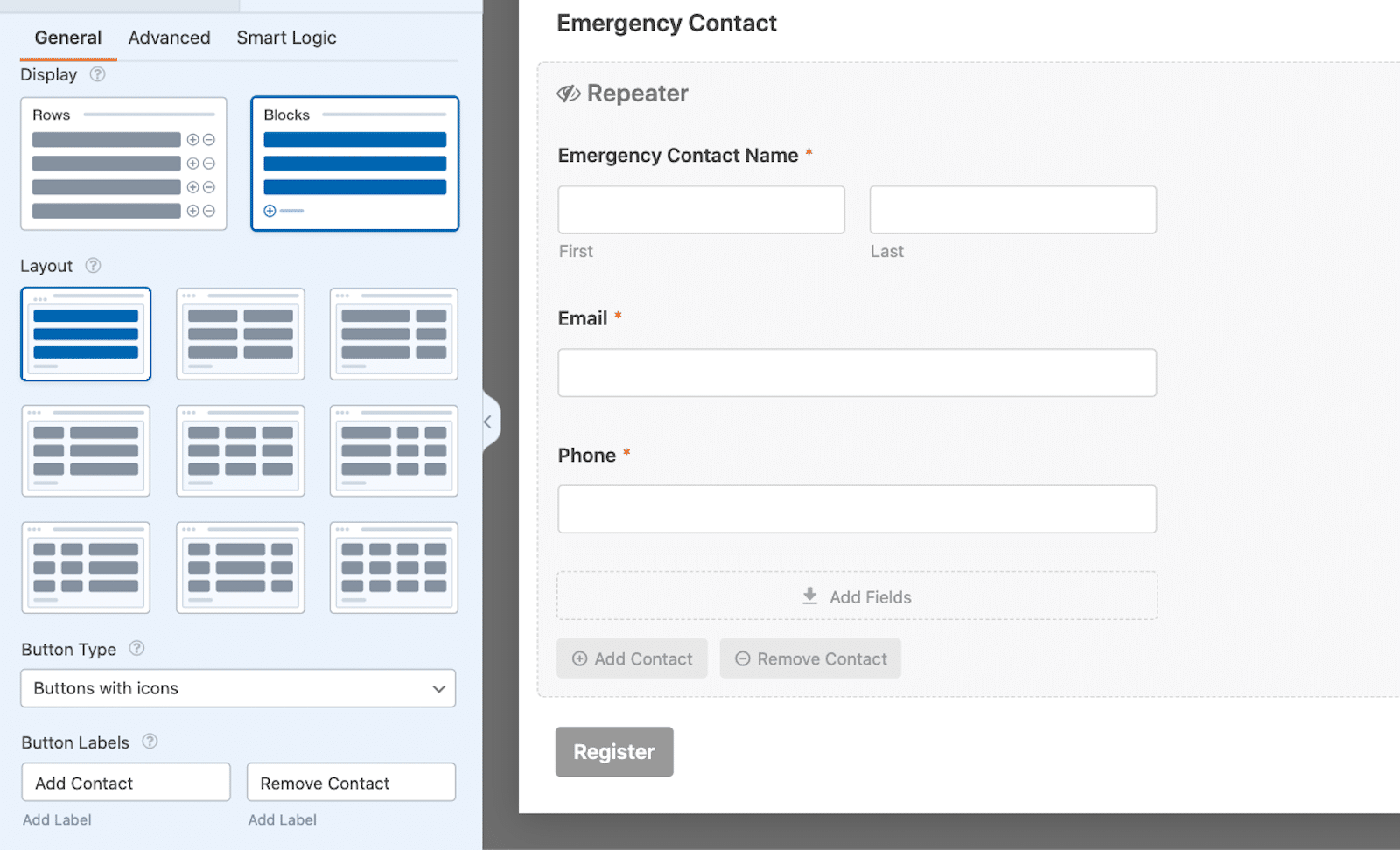 RepeaterField_FormBuilder - WPForms Customize the repeater field