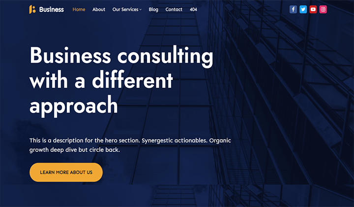 9 ベスト ビジネス コンサルティング WordPress テーマとテンプレート 6 neve consulting 231