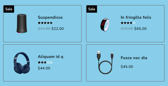 Cum să adăugați un glisor de produs în WooCommerce utilizând Elementor (7 aspecte) 6 Product slider list