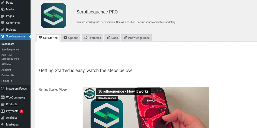 จะเพิ่มภาพเคลื่อนไหวแบบเลื่อนในเว็บไซต์ WordPress ได้อย่างไร 4 Installing ScrollSequence WordPress plugin