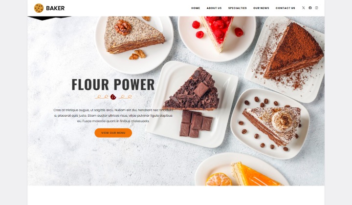 WordPress 用のベスト ベーカリー Web サイト テンプレート 9 5 OceanWP Baker