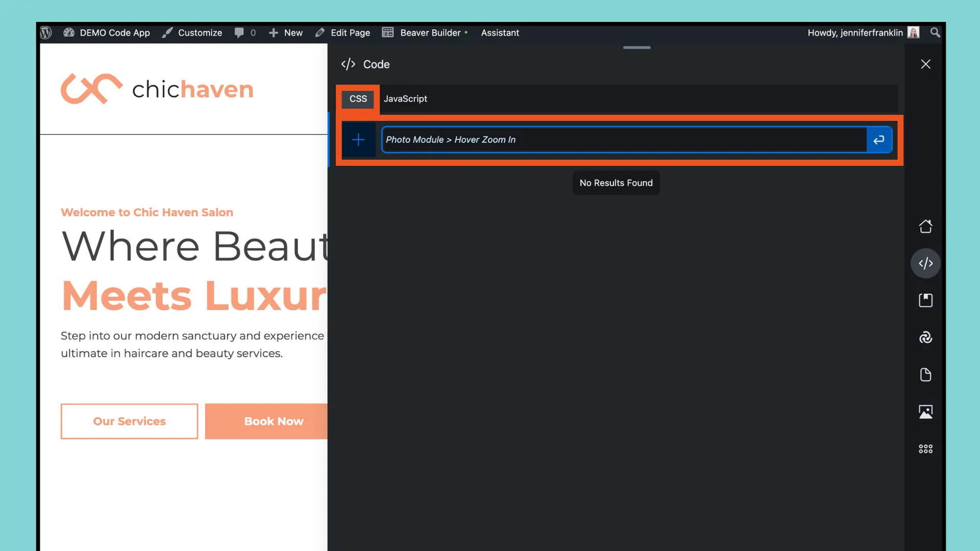 使用 Assistant Code App 建立 CSS 程式碼片段。