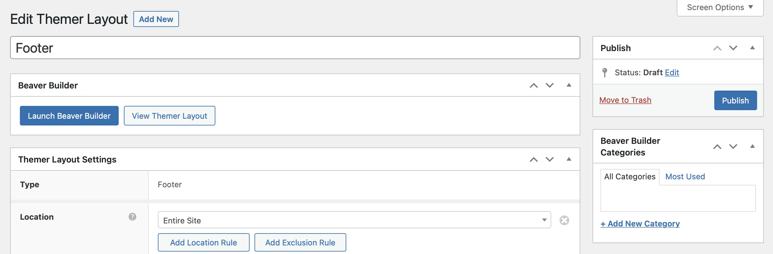 قم بتشغيل Beaver Builder لتحرير التذييل الخاص بك