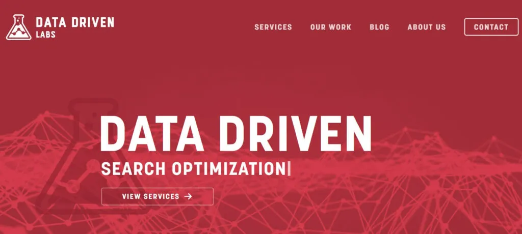 Data Driven Labs è un esempio di sito Web creato con Beaver Builder.