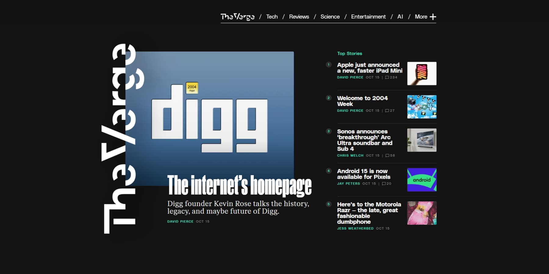 Пример жирной/кинетической типографики от The Verge
