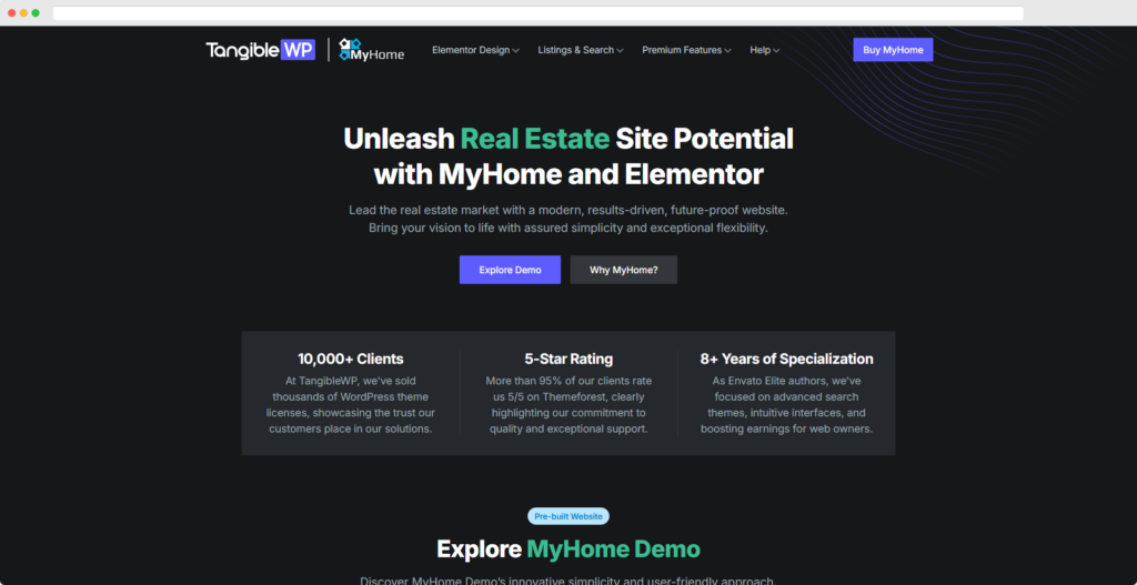 Tema WordPress MyHome untuk Real Estat