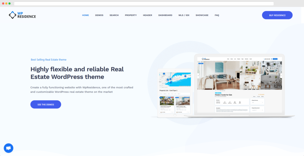 Tema WordPress WP Residence untuk Real Estat