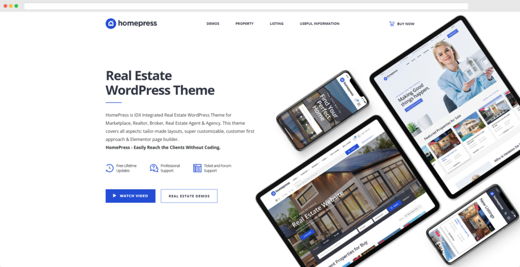Tema WordPress Homepress untuk Real Estat